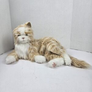 Joy For All Hasbro Orange Tabby Cat Interactive Pet MISSING AN EAR WORKS VIDEO!